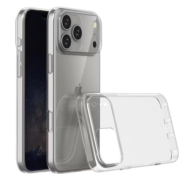 iPhone 18 Pro Transparent TPU-cover – Ekstra Kamerabeskyttelse