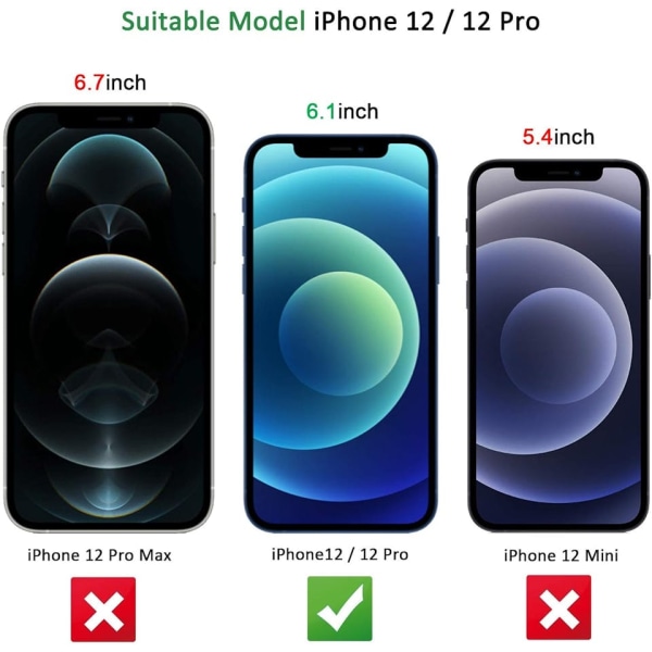 iPhone 12 12/12 Pro 6.1 tommer - ekstra stødsikker