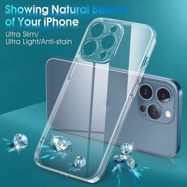 iPhone 12 Pro Max Transparent TPU Skal – Extra Kameraskydd iPhone 12 Pro Max