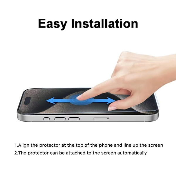 2-Pack iPhone 16 Pro Härdat Glas Skärmskydd