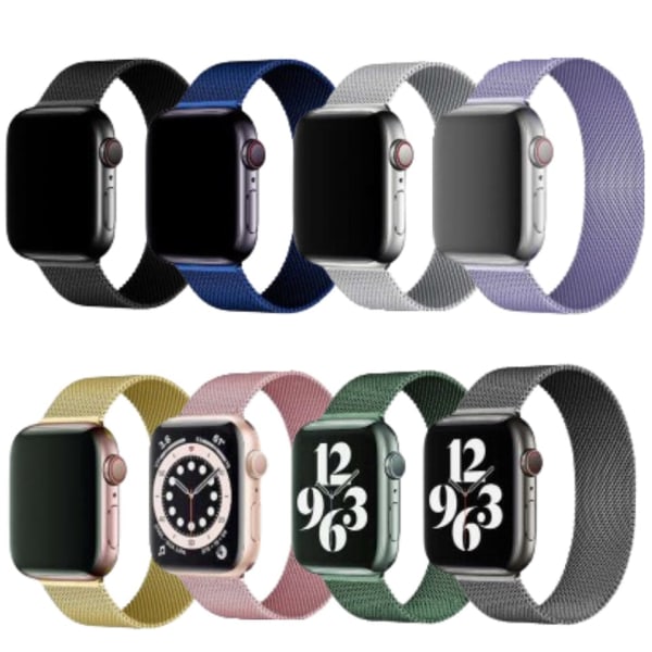 Armband Milanese Loop Apple Watch - Välj Färg Blå 38/40/41 MM