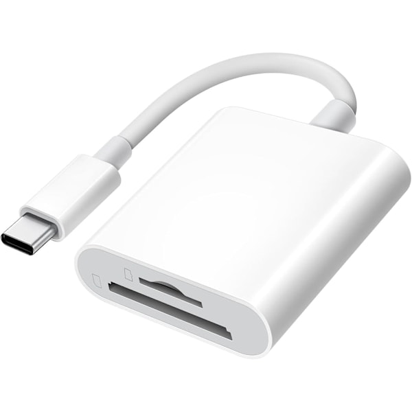 Typ-C Kortläsare för SD & MicroSD – Kompatibel med iPhone, Mac & Android