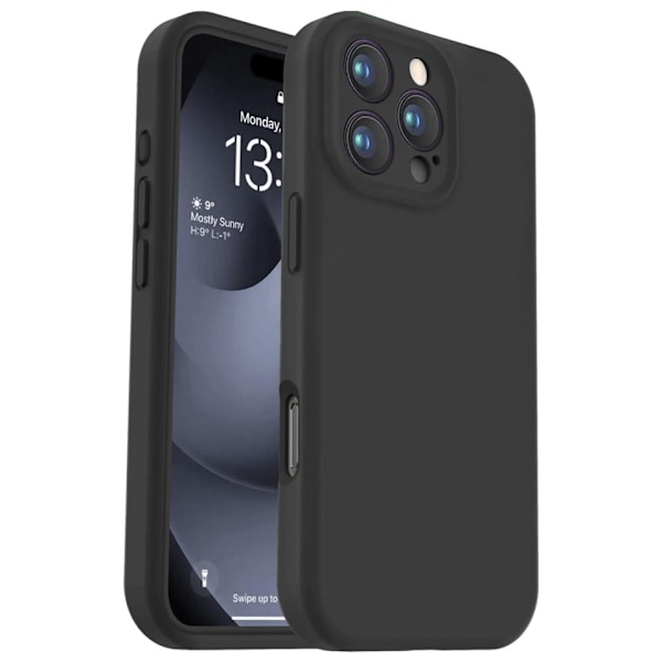 iPhone 16 Pro Matt Svart Skal - Extra Kamera Skydd iPhone 16 Pro