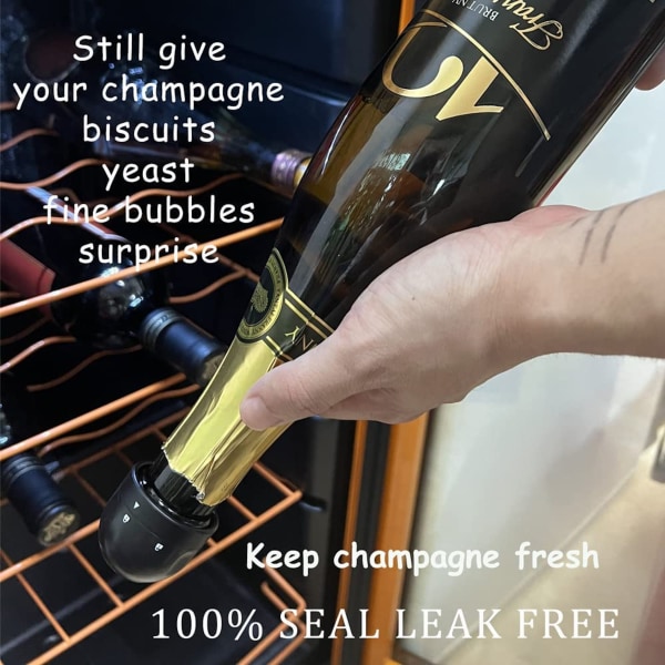 Champagne / Vinkork - Vakuum försluter - Stopper Svart Vin Kork