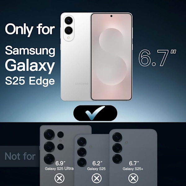 Samsung S25 Edge Matt Svart Skal