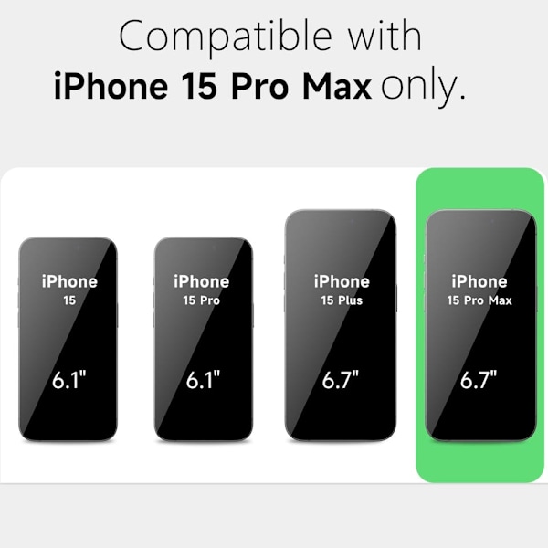 iPhone 15 Pro Max Matt Svart Skal - Extra Kamera Skydd iPhone 15 Pro Max