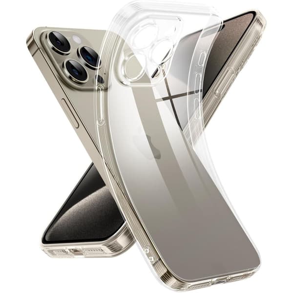 iPhone 15 Pro Max Transparent TPU Skal – Extra Kameraskydd iPhone 15 Pro Max