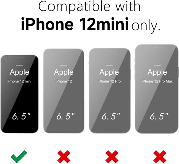 iPhone 12 Mini Svart Skal - Extra Kamera Skydd iPhone 12 Mini