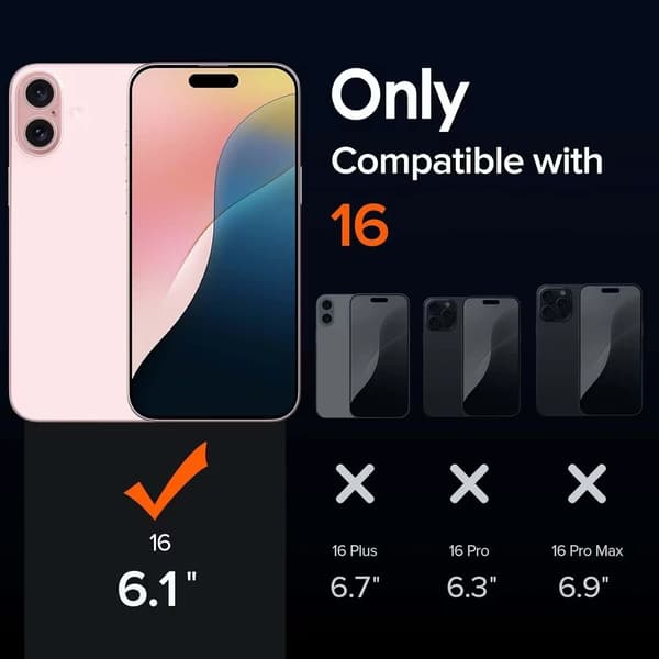 2-Pack iPhone 16 Härdat Glas Skärmskydd