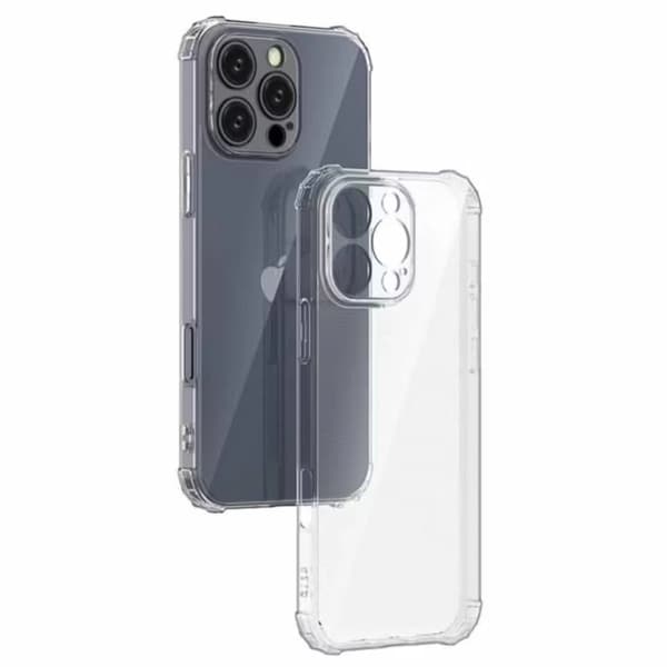 iPhone 16 Pro Max Transparent Skal Extra Stöttåligt Extra Kameraskydd