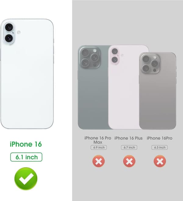 iPhone 16 Plånboksfodral - Svart