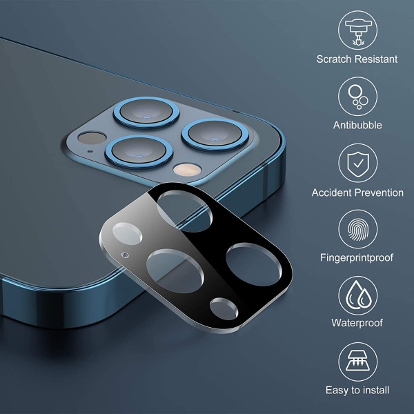 2-Pack iPhone 13 Pro Kamera Lins Skydd i Härdat glas
