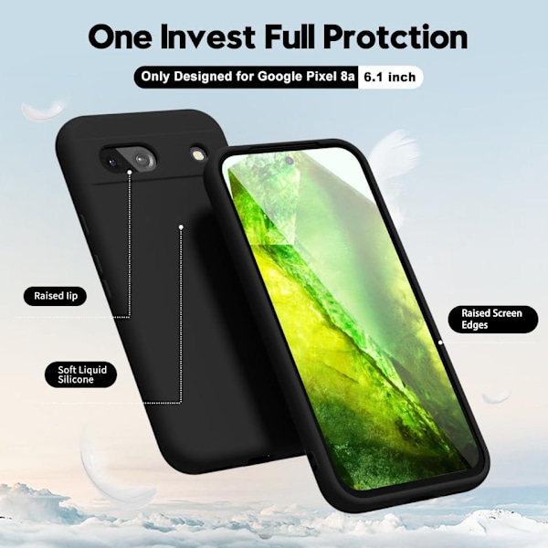 Google Pixel 8A Matt Svart Skal
