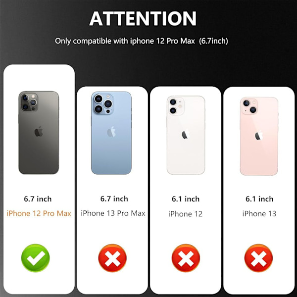 2-Pack - iPhone 12 Pro Max - Härdat Glas Skärmskydd