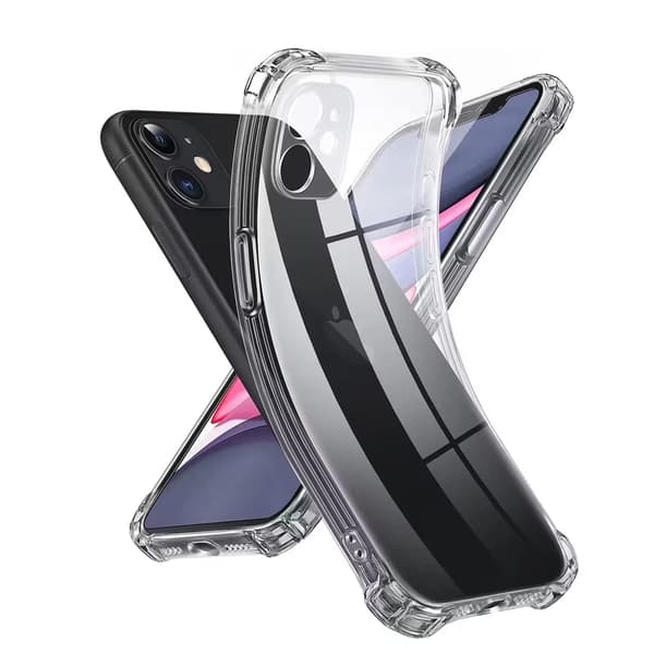 iPhone 11 Transparent Skal Extra Stöttåligt Extra Kameraskydd