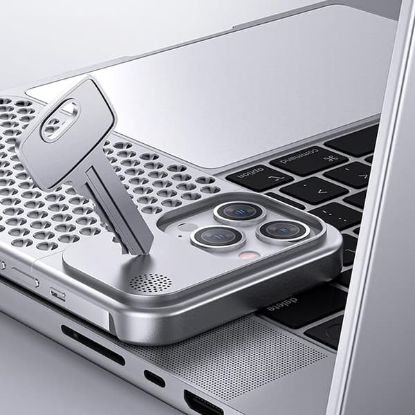 Metal Mesh Skal iPhone Silver iPhone 15 Pro Max