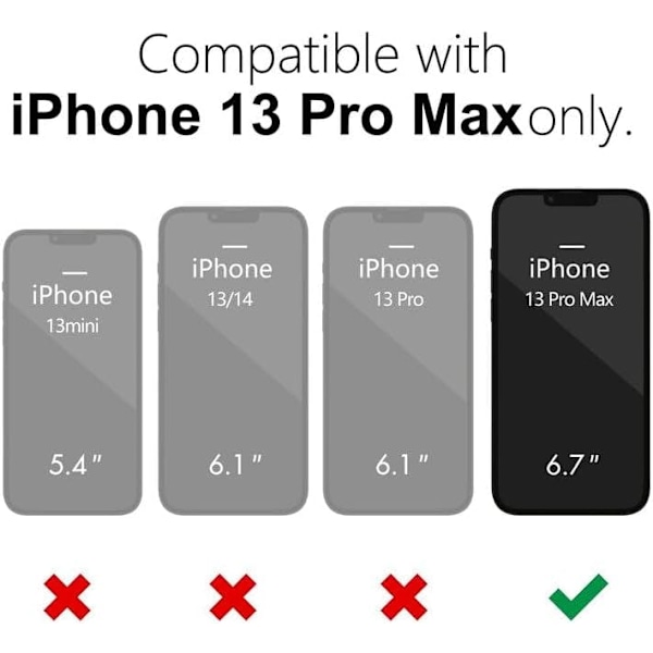 iPhone 13 Pro Max Matt Svart Skal - Extra Kamera Skydd iPhone 13 Pro Max