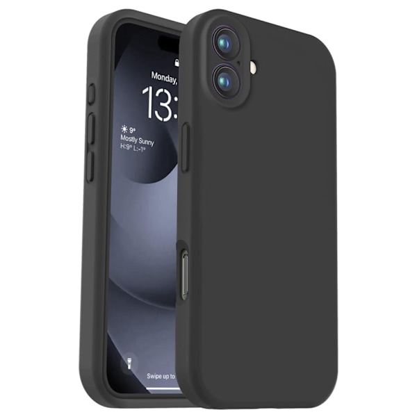 iPhone 16 Plus Matt Svart Skal - Extra Kamera Skydd