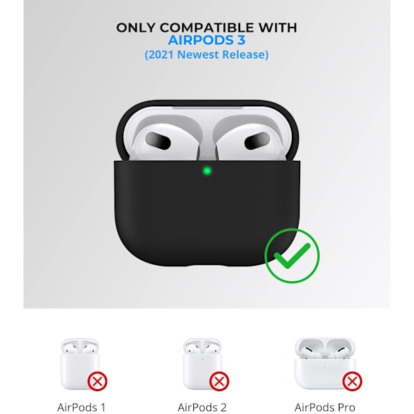 Airpods 3 Generation Airpods Skal 2021 Model - Välj Färg blå