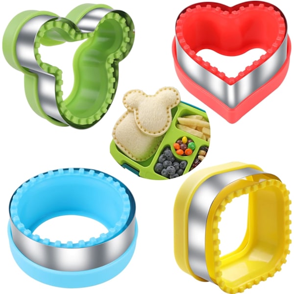 Sandwich Cutter 4-pack 4 tum Uncrustable Maker Sandwich Cutters för Barnlunch