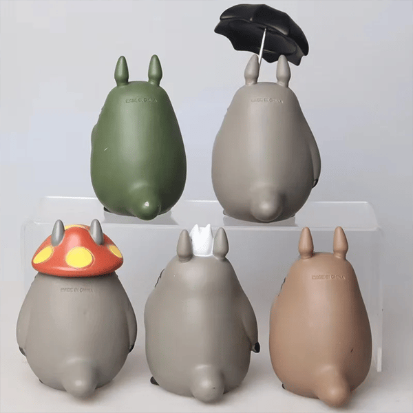 9 stk. skogsånd mini statue sett, søte romdekor samleobjekter, kawaii gaver til barn