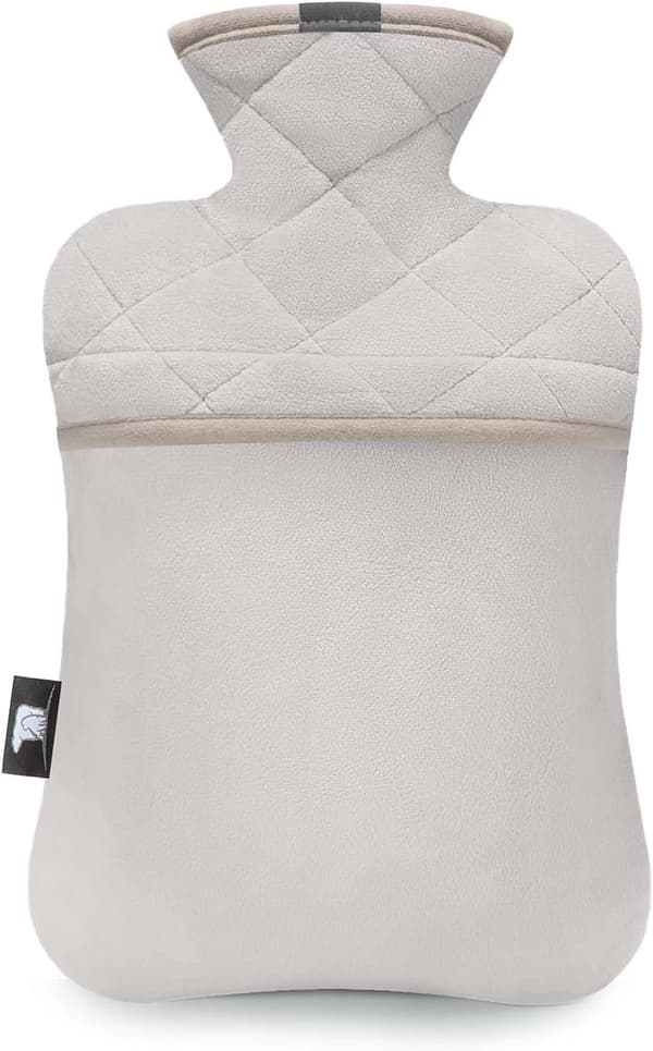 One Piece Termos 2L PVC Termos med Handskydd, Smärtlindring, Hypertermi, Handvärmedyna (Grå)-32*19cm B