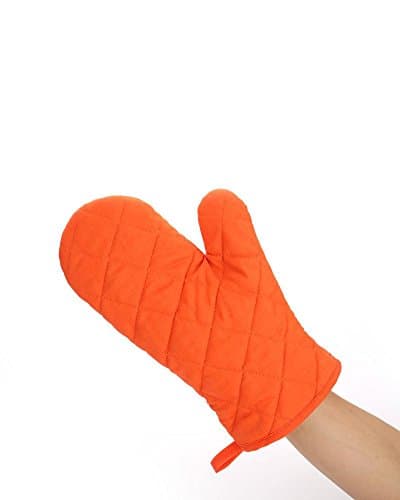 Grytvantar, Premium Värmebeständiga Köksvantar Bomull & Polyester Quiltade Överdimensionerade Vantar, 1 Par orange-15368