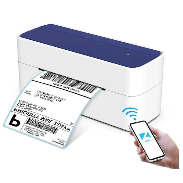 Etiketprinter, 4x6 desktop label stregkodeprinter, hastighed 150 mm/s, høj hastighed til mindre hjemmebrug.