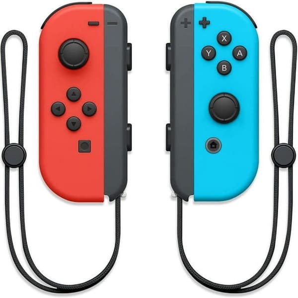 Dobbelt rød controller, kompatibel med Switch Joypad, trådløs gamepad til sportsspil, neonrød/neonblå