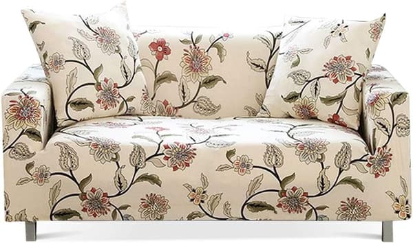 Trykt sofatrekk, elastisk sofatrekk, sofatrekk for 3-seters sofa (3-seters, New Blooming Flower)