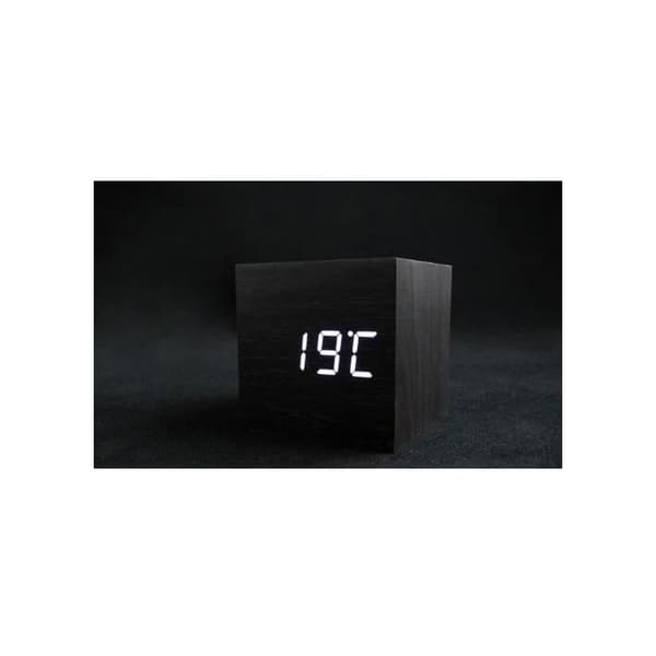 Træ LED Vækkeur Tid Dato Temperatur Display Multi Alarm