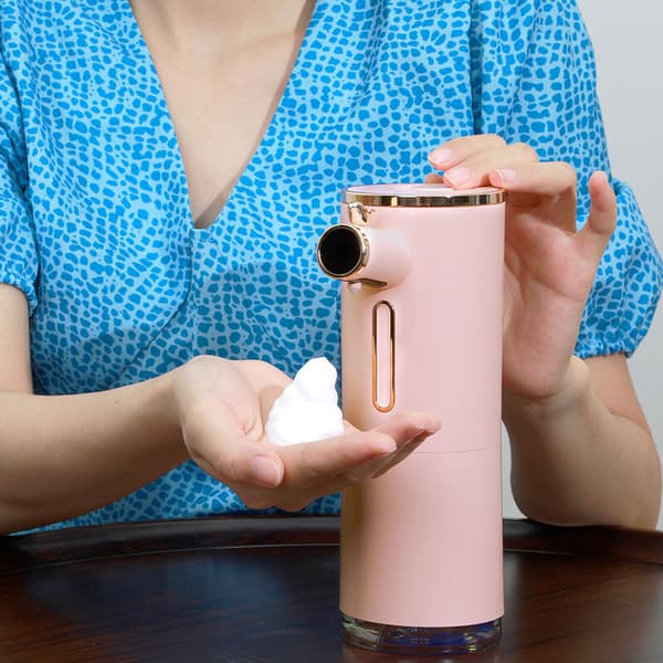Automatisk Skumtvåldispenser 300-500ml - Beröringsfri Sensor - Designertvåldispenser för Kök, Badrum och Wellness Vit A
