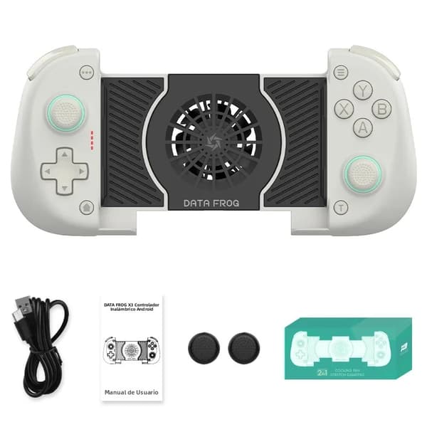 Sort 2.4G Trådløs Spilcontroller, Kompatibel med Linux, Android-telefon, PC og Smart TV, Joystick Gamepad