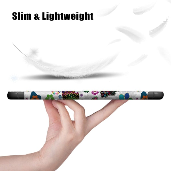 Samsung Galaxy Tab S6 Lite 10.4 2020 SM-P610 / SM-P615 tablettaske, slankt tri-fold hårdt cover til Galaxy Tab S6 Lite 10,4 tommer-sommerfugl
