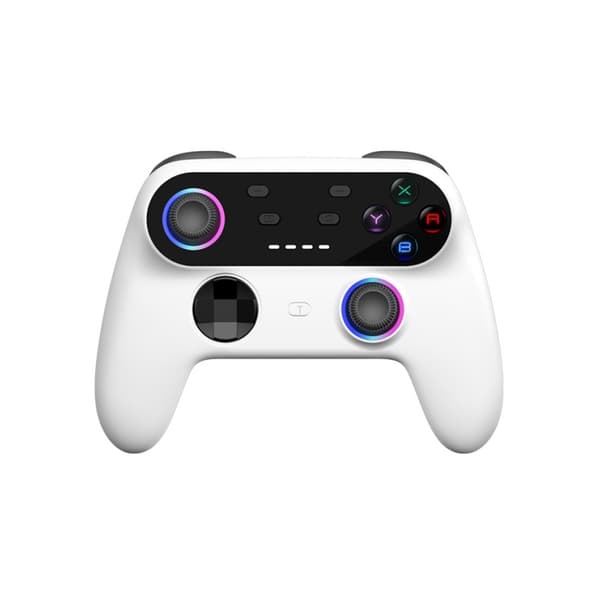 Vit STORM WYRM Trådlös PS4 Handkontroll med Motoriserad Vibration, Rörelsesensor, Turbo, 6-Axis