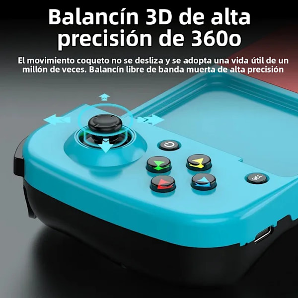 D8 Sort Bluetooth 5.2 Teleskopisk Gamepad, Kompatibel med Android, iOS, PS3, PS4, Switch, iPad