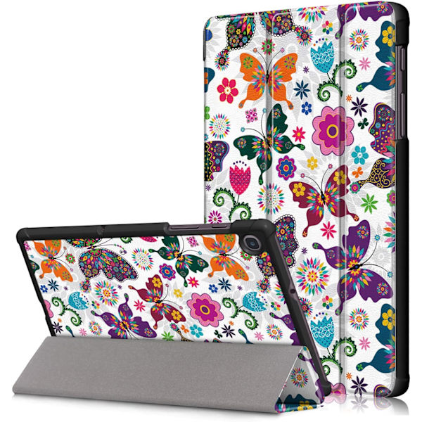 Samsung Galaxy Tab S6 Lite 10.4 2020 SM-P610 / SM-P615 Tabletfodral, Smalt Tri-Fold Hårdskydd för Galaxy Tab S6 Lite 10.4 tum - Fjäril