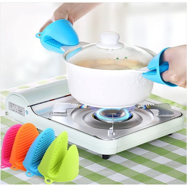 Mini Tykk Silikon Varmebestandig Ovnvott for Baking, Matlaging, BBQ (Blå)