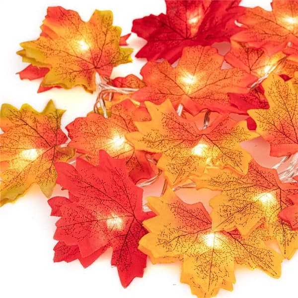 Fairy Lights Maple Leaf Fairy Lights, 30 LED Høstkrans Høstbladkrans Høstdekorasjon Høst Maple Leaf Dekorasjon Høstdekorasjon 4.5m