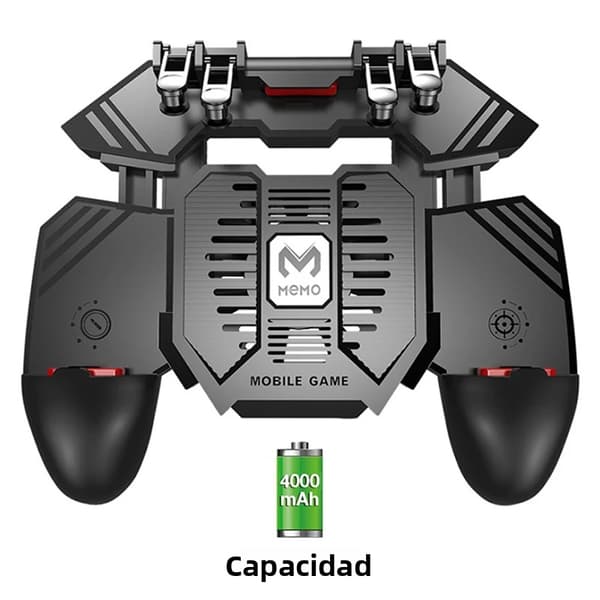 Svart 3D Mobil Spillkontroller, Bluetooth 5.0 Joystick, Kompatibel med iOS og Android, Utrekkbar Gamepad