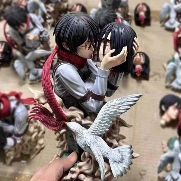Med eske; taktisk duo krigerstatue sett, 22 cm skrivebordsdekorasjon samleobjekt gave
