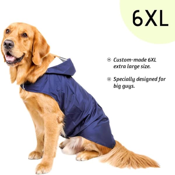 Hundregnkappa med bälteshål 6XL blå, 10405