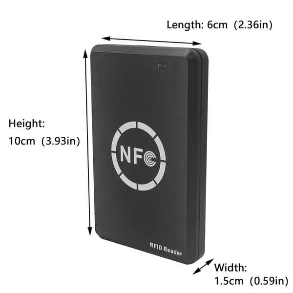 RFID NFC Smartkortleser/-skriver 13,56MHz Kryptert Programmerer for Adgangskontroll Nøkkelbrikke A