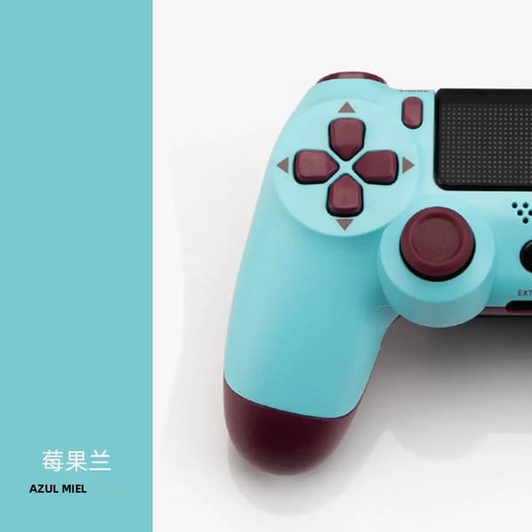 Letters Trådløs Bluetooth-kontroller med PS4/Slim/Pro, dobbel vibrasjon, kompatibel med Windows, PC, iOS, Android
