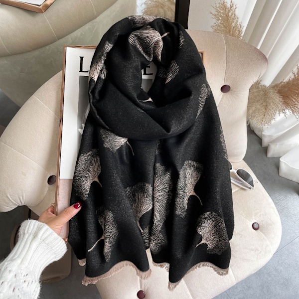 Imitation Cashmere Hot Sell Tyk Lang Skarp Kvinder Airconditionering Shawl Kort Skæg Tassel Dekoration Varmt Forklæde 4