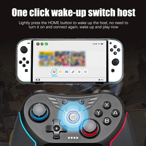 Hvid D11 Trådløs Bluetooth Spilcontroller Kompatibel med Switch, Android, iOS, PS Konsoller og Tablet