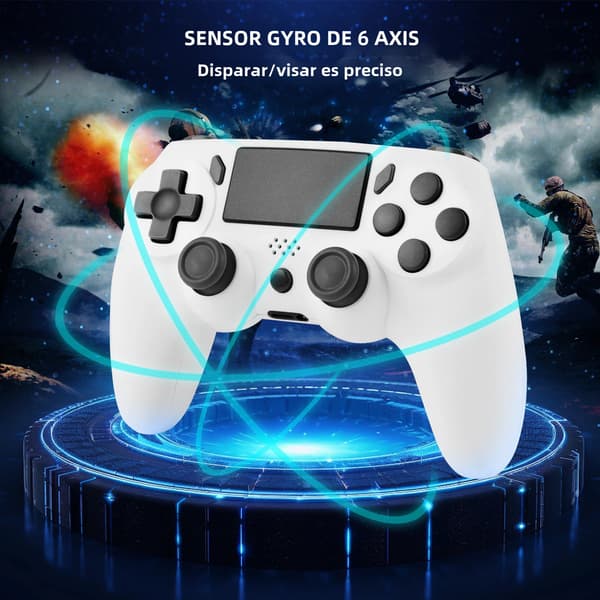 Blå trådløs Bluetooth spillkontroller, kompatibel med PS3 og PC, Gamepad Joystick-tilbehør