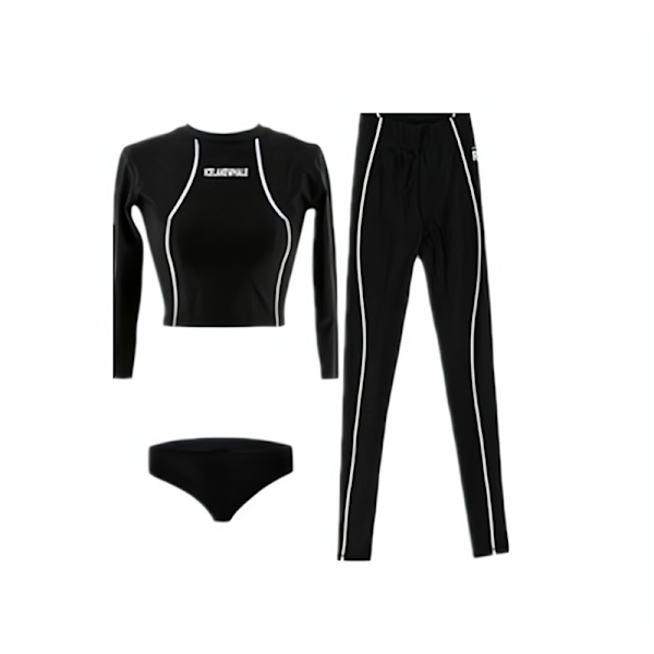 Solbeskyttelse Hurtigtørrende Split Wetsuit, Langærmet Lange Bukser Vandmændsdragt Par Bestie Badetøj, Kvinde Ins Surf Suit M