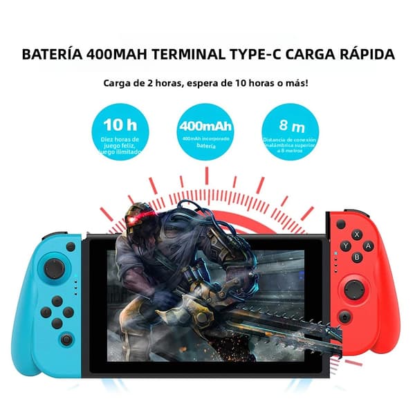 Hvit trådløs kontroller, kompatibel med PS4, vibrasjon inkludert, USB-ladekabel, ergonomisk