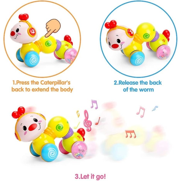 Baby musiklegetøj Småbørn Kravlende Caterpillar Legetøj til babyer Småbørn 6 9 12 18